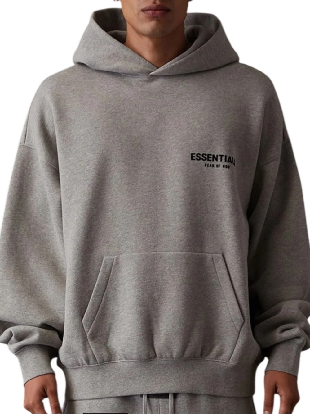 Fear of God Essentials Heather Gray Pullover Hoodie